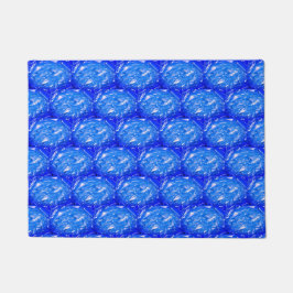 Felpudo Azul Geométrico de Océano Profundo 