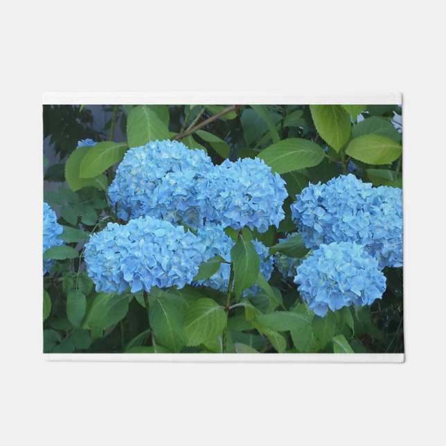 Felpudo Azul Hydrangea Doormat (Anverso)