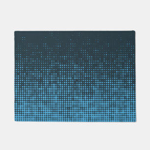 Felpudo Azul, moderno, retro, fresco, moderno patrón de pu