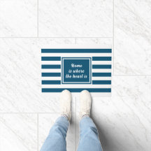 Azul Oceánico y Franja Blanca Personalizado