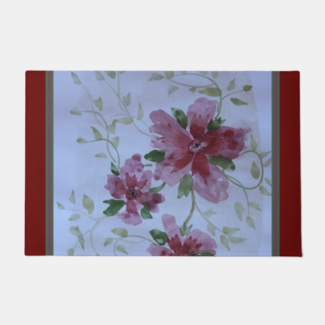 Felpudo Azul oscuro verde y borgoña (Anverso)