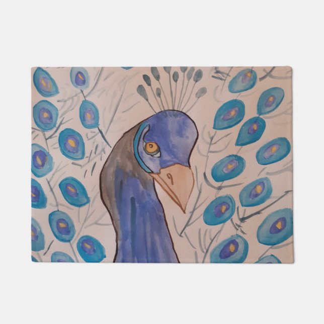 Felpudo Azul pavo real (Anverso)