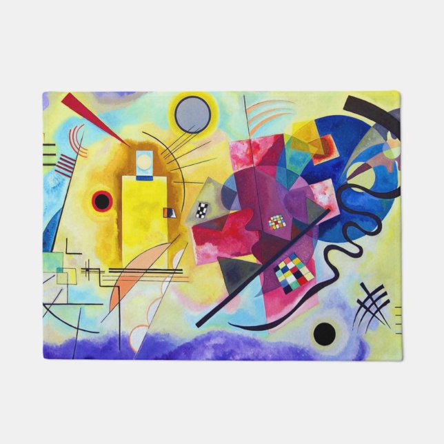 Felpudo Azul rojo amarillo Wassily Kandinsky (Anverso)