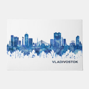 Felpudo Azul Skyline de Vladivostok