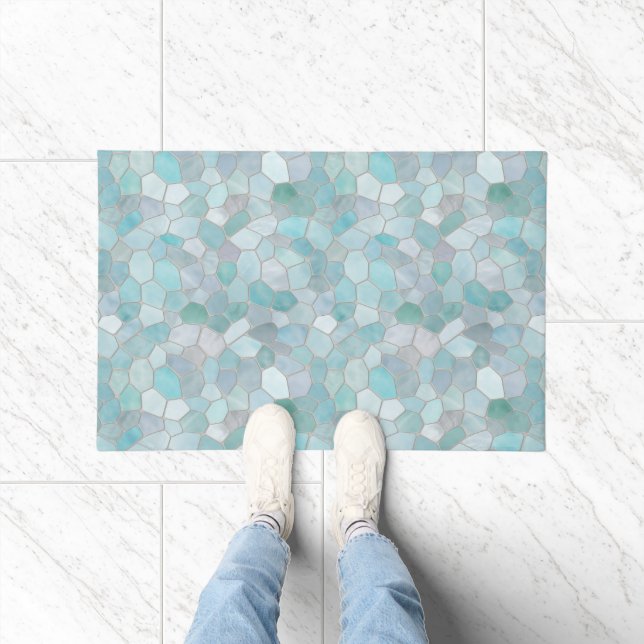 Felpudo Azure Verdigris Mosaic (Interior)