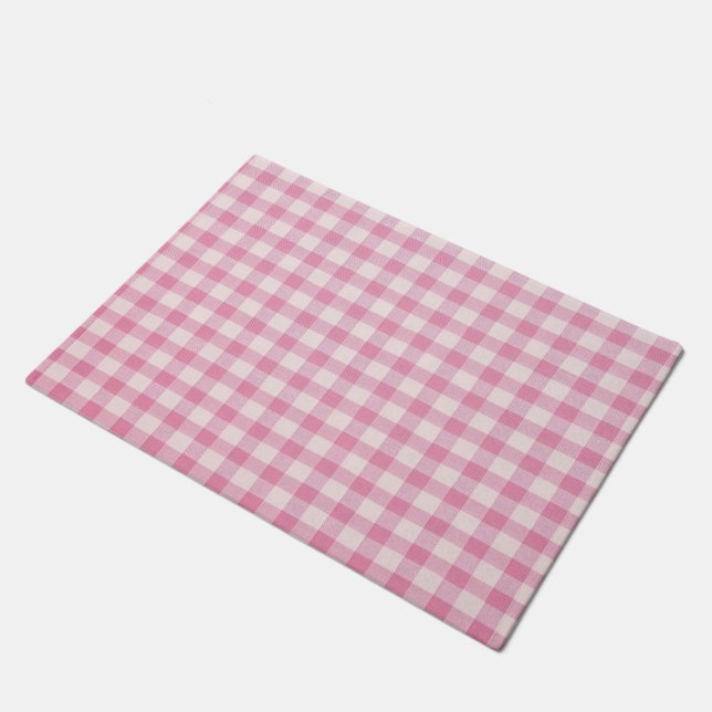 Felpudo Baby Pink Gingham Pattern (Angular)