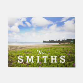 Felpudo Bahía de Hanalei, flores de playa de Kauai Hawaii