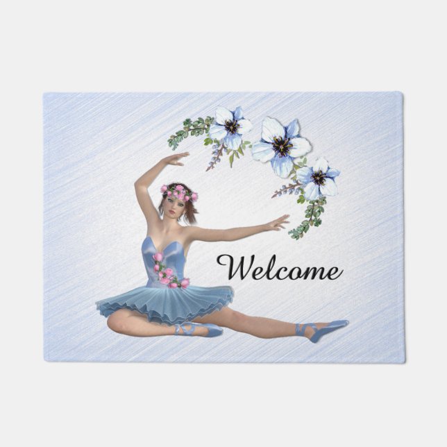 Felpudo Bailarina de Azul Bienvenida (Anverso)