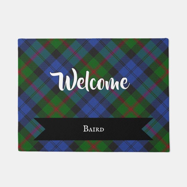 Felpudo Baird Clan Scottish Tartan Plaid Pattern (Anverso)