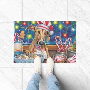 Felpudo Baking de vacaciones de Greyhound: Navidad festiva