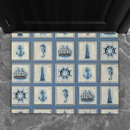 Felpudo Baldosas náuticas | Rueda del buque de anclaje del