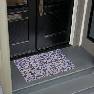 Felpudo Baldosas portuguesas - Azulejo Floral azul y blanc
