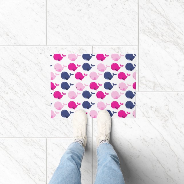 Felpudo Ballenas, Patrón De Ballenas, Animales Marinos (Interior)