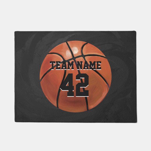 Felpudo Baloncesto con nombre y número personalizados (Anverso)