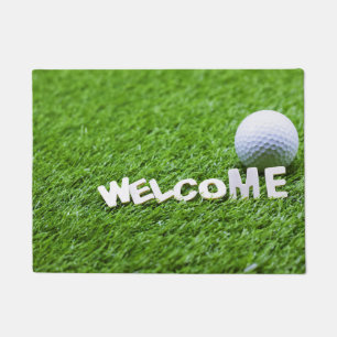 Felpudo Baloncesto de golf y aflicción de bienvenida sobr