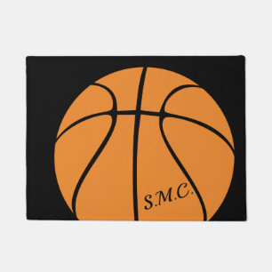 Felpudo Baloncesto naranja moderno y personalizado