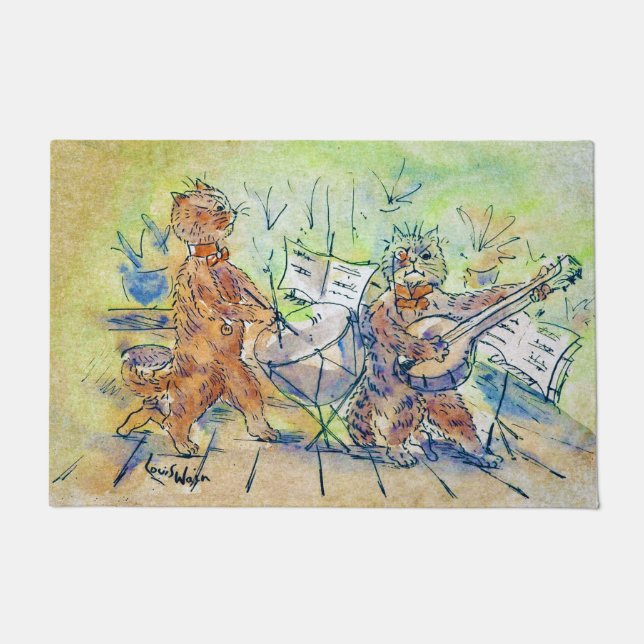 Felpudo Banda de gatos, Louis Wain (Anverso)