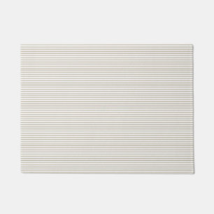 Felpudo Banda de puntas beige y blanco