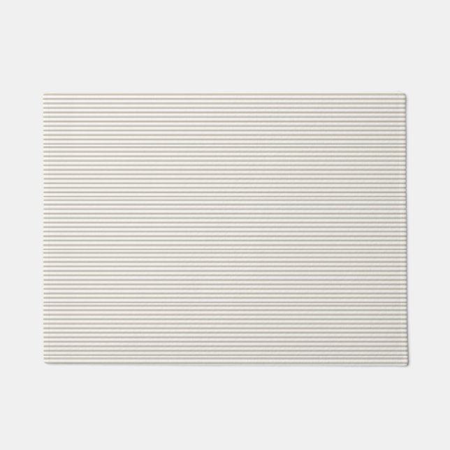 Felpudo Banda de puntas beige y blanco (Anverso)