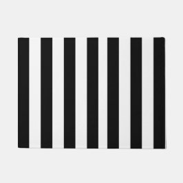 Felpudo Bandas blancas y negras con clase