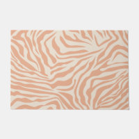 Bandas de cebra beige de impresión animal