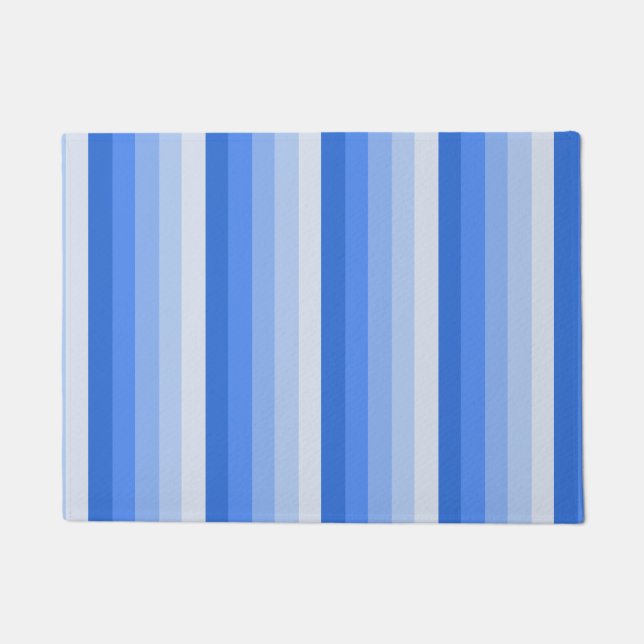 Felpudo Bandas de sombra azules (Anverso)