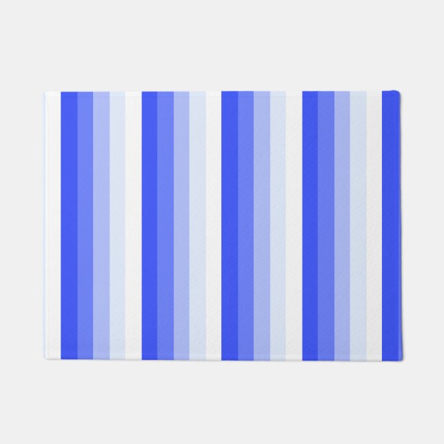 Felpudo Bandas de sombra azules reales (Anverso)