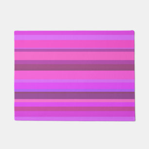 Felpudo Bandas horizontales rosadas
