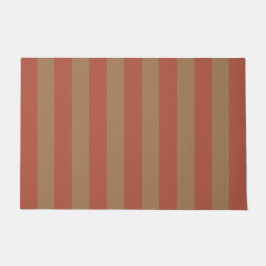 Felpudo Bandas verticales gruesas Terracota Brown Striping