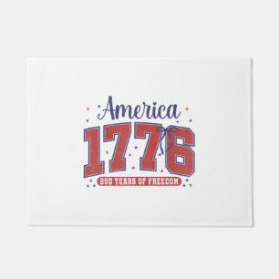Felpudo Bandera Americana del 4 de Julio Vintage 250 Años 