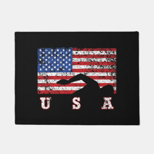 Felpudo Bandera Americana Natación USA Regalo Equipo Swift