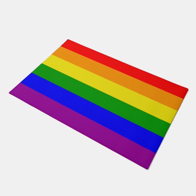 Felpudo Bandera arcoiris del orgullo gay (Angular)