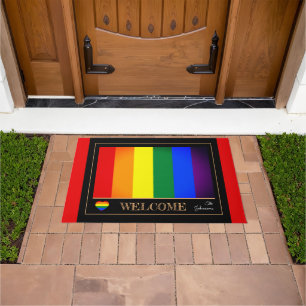 Felpudo Bandera arcoiris y ceremonias de la casa del orgul