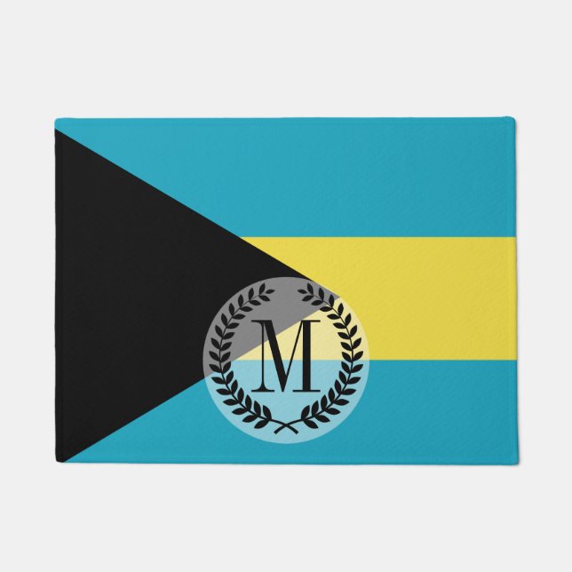 Felpudo Bandera bahamesa clásica (Anverso)