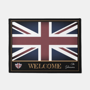 Felpudo Bandera británica y británica vintage, Inglaterr