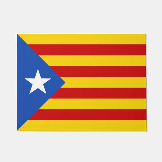 Felpudo Bandera catalana y catalán - La Senyera Estelada (Anverso)