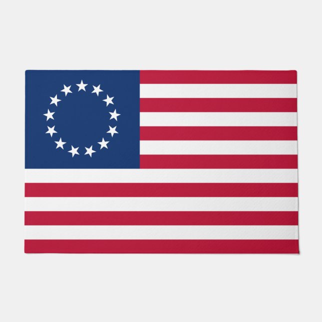 Felpudo Bandera de Betsy Ross en Estados Unidos (Anverso)