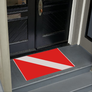 Felpudo Bandera de buceo Scuba Buceador abajo