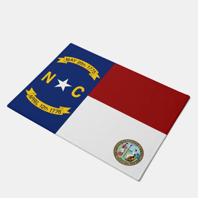 Felpudo Bandera de Carolina del Norte (Angular)
