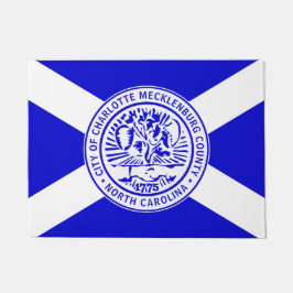 Felpudo Bandera de Charlotte (Carolina del Norte)