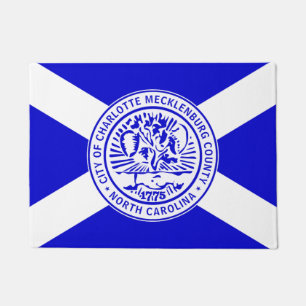 Felpudo Bandera de Charlotte (Carolina del Norte)