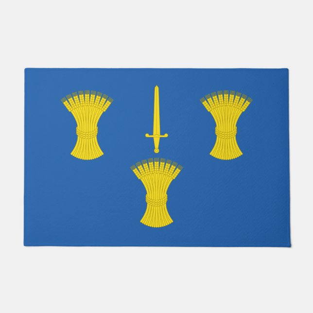 Felpudo Bandera de Cheshire (condado del Reino Unido) (Anverso)