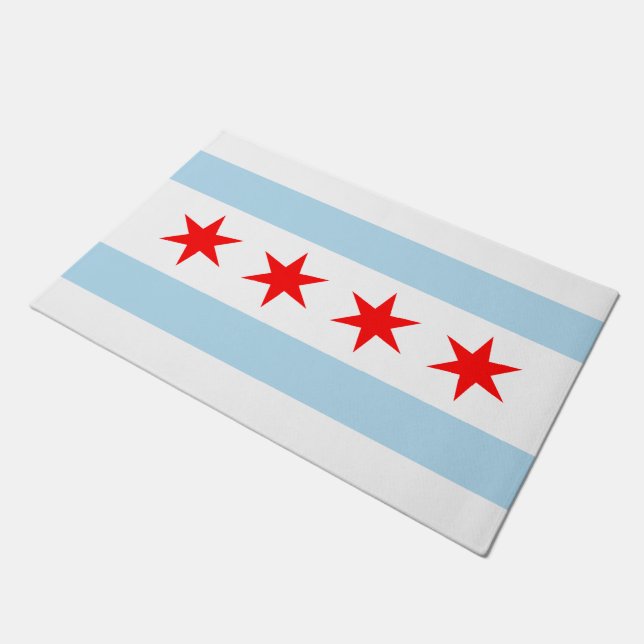 Felpudo Bandera de Chicago (Angular)