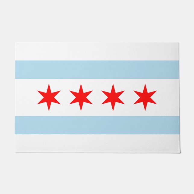Felpudo Bandera de Chicago (Illinois) (Anverso)