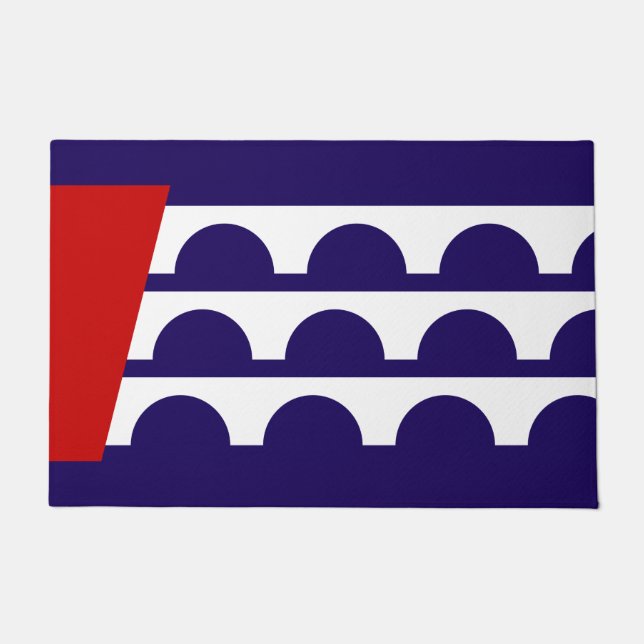 Felpudo Bandera de Des Moines (ciudad de Iowa) (Anverso)