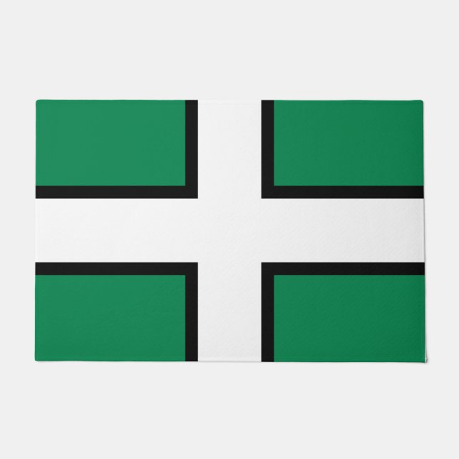 Felpudo Bandera de Devon (condado del Reino Unido) (Anverso)