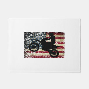 Felpudo Bandera de Dirt Bike Estados Unidos Camiseta Motoc