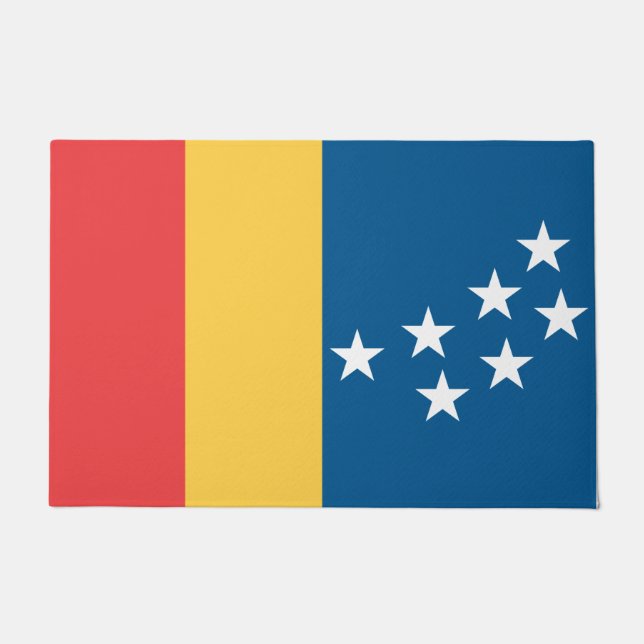 Felpudo Bandera de Durham (Carolina del Norte, Estados Uni (Anverso)