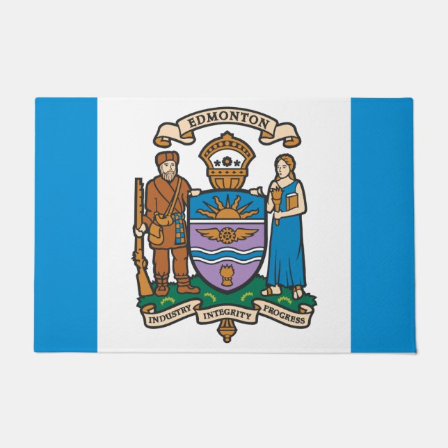 Felpudo Bandera de Edmonton (Alberta, Canadá) (Anverso)