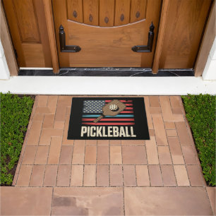 Felpudo Bandera de EE. UU. Pickleball